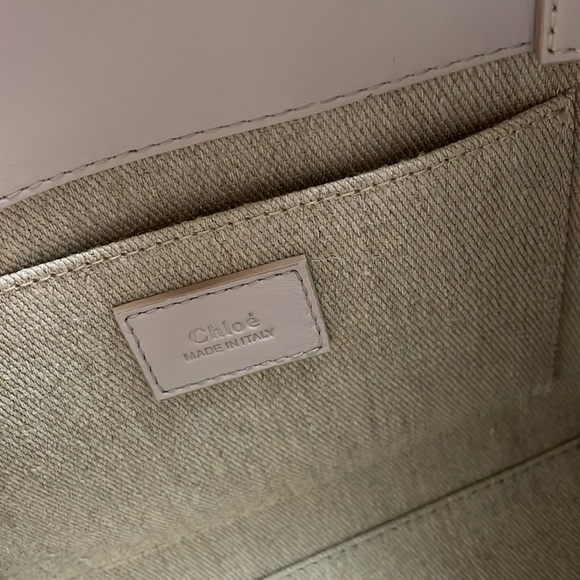 Chloé woody rare color pristine small leather tote crossbody in nomad beige - Picture 5 of 15